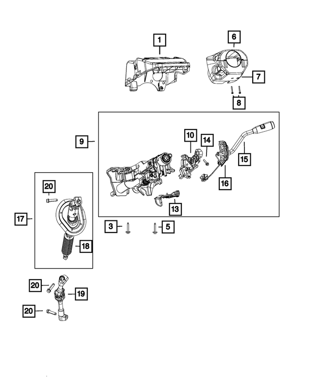 6PL131X7AF - : Steering Column for Mopar Image