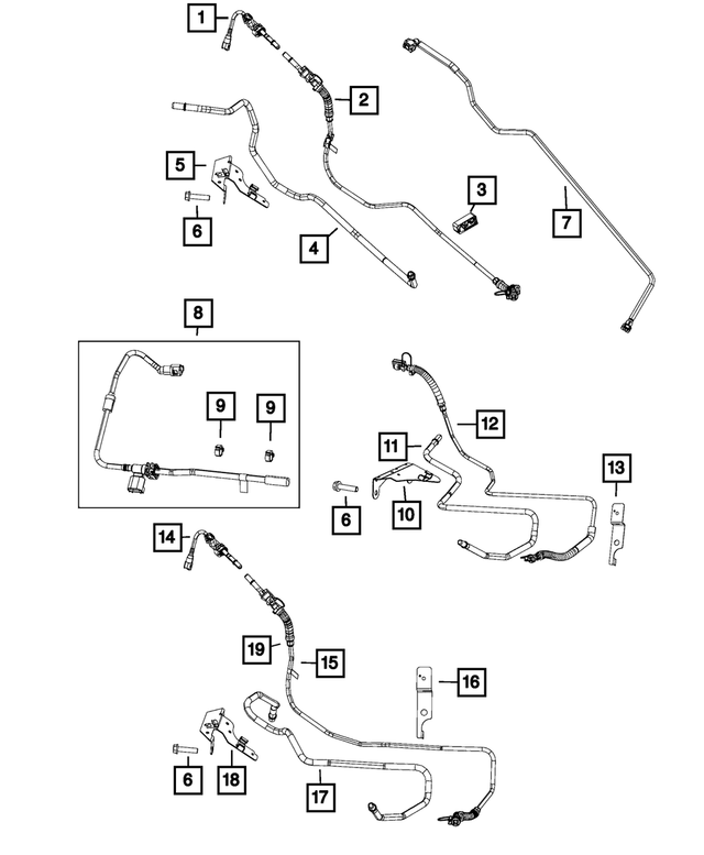 68171666AA - Fuel: Tube Clip for Mopar Image image