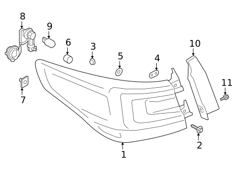 Tail Lamps for 2021 Subaru Legacy #0