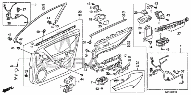 Front Door Lining for 2012 Acura ZDX #0