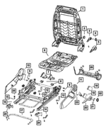 68065762AA - Interior Trim: Front Seat Back Frame for Dodge: Caliber, Journey | Jeep: Compass, Patriot Image