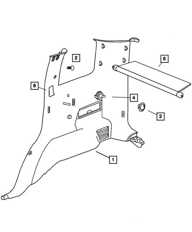 82207628 - : Cargo Compartment Cover for Mopar Image