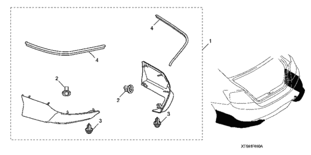 Rear Under Spoiler (2) for 2015 Honda Civic #0