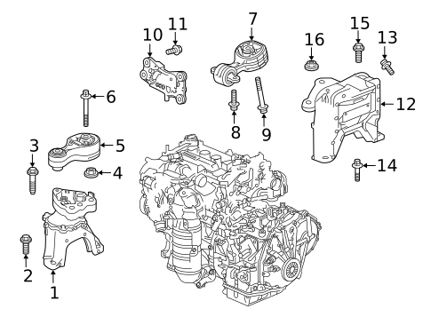 Engine & Trans Mounting for 2019 Honda Accord #0