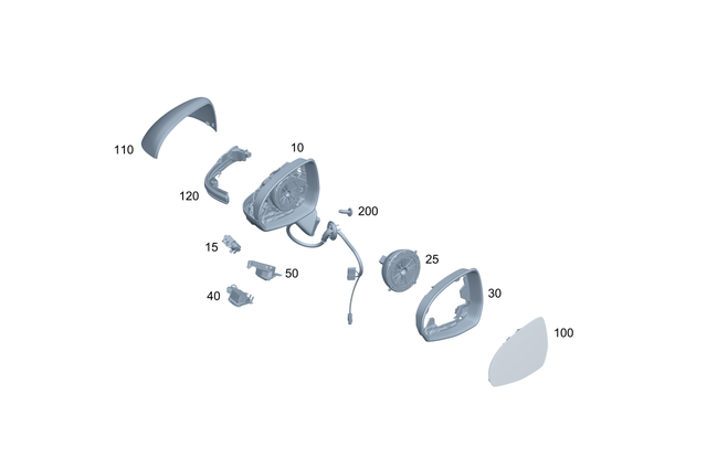 2548100104 - : Mirror Body for Mercedes-Benz Image