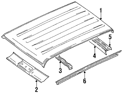 Roof & Components for 1996 Suzuki Sidekick #0