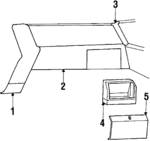 10095000 - Body: Lock Pillar Trim for Buick: Electra, LeSabre | Chevrolet: Caprice, Impala | Oldsmobile: Custom Cruiser | Pontiac: Parisienne, Safari Image
