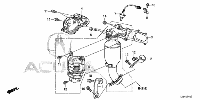 Converter (2.4L) (2) for 2017 Acura ILX #0