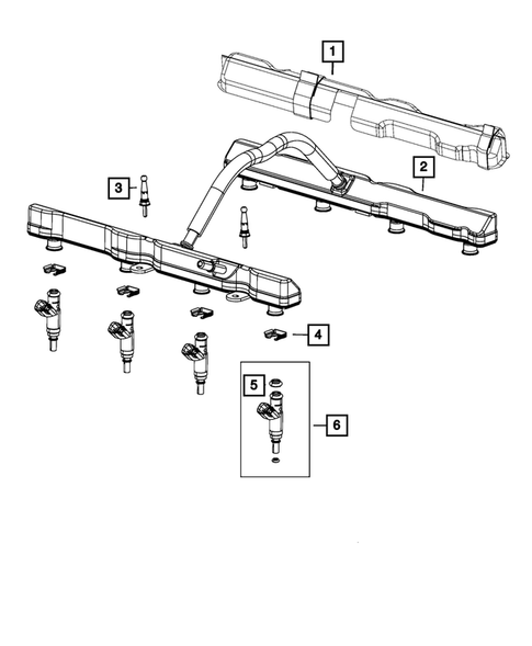 Fuel Rail and Injectors for 2012 Jeep Grand Cherokee #0