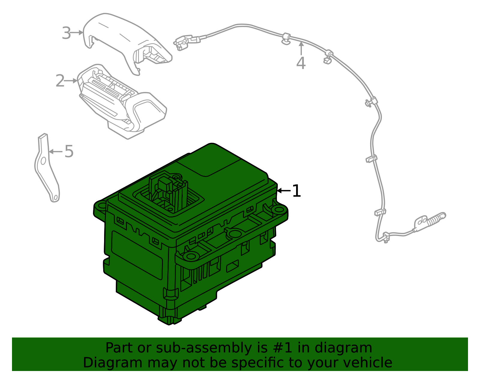 Genuine OEM Gear Shift Assembly Part# LR180674 Fits Jaguar Land