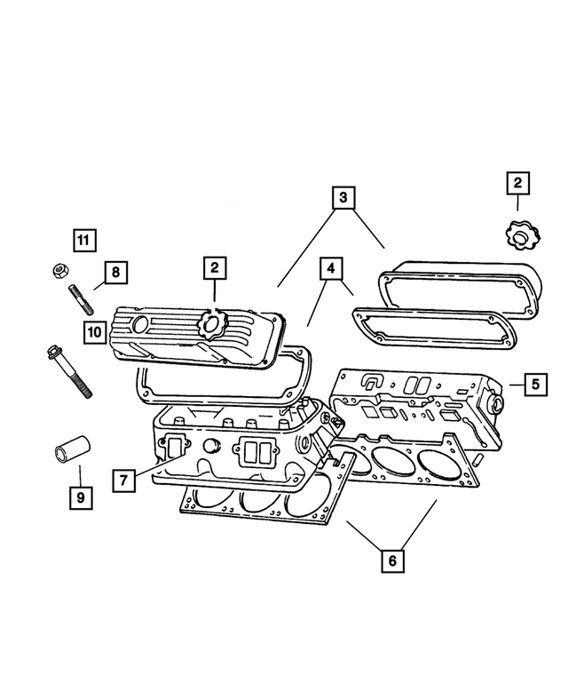 53020609 - Engine 3.9L Six Cylinder: Cylinder Head Cover for Mopar Image