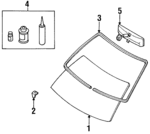 727004B000 - Body: Glass for Nissan: 200SX, Sentra Image