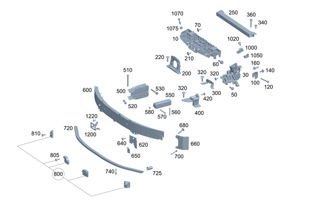 2956208301 - Front-End Assembly, Front Panel: Absorber for Mercedes-Benz Image image