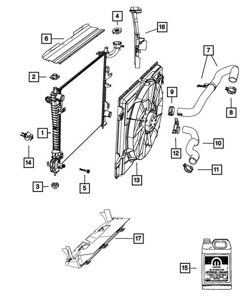 Radiator and Related Parts; Charge Air Cooler for 2011 Jeep Grand Cherokee #2