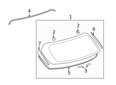 Glass - Lift Gate for 2012 Lexus RX350 #0