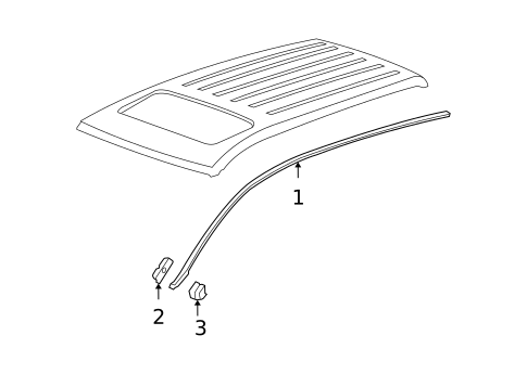 Genuine Acura TL Roof Drip Trim – Right Side – 2009-2014 – OE 73153-TK4-A02