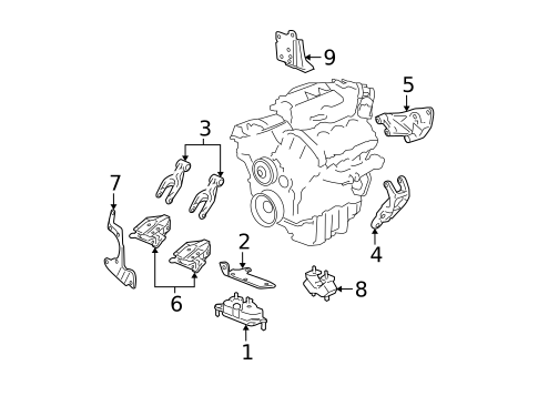 Engine & Trans Mounting for 2006 Buick LaCrosse #0