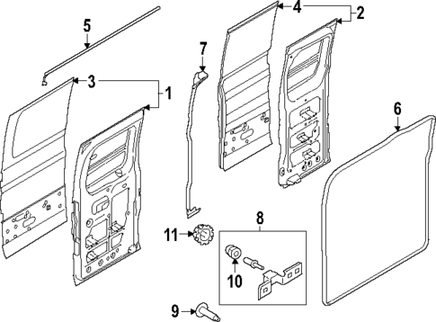Door & Components for 2025 Ford Transit-250 #4