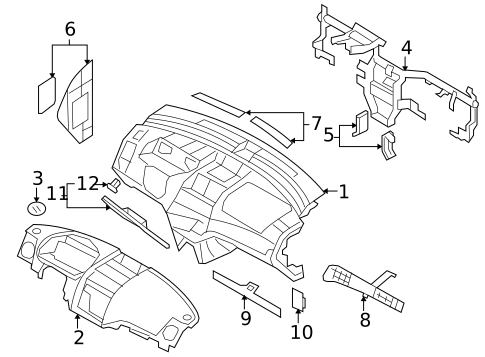 Instrument Panel for 2011 Chevrolet Aveo #0