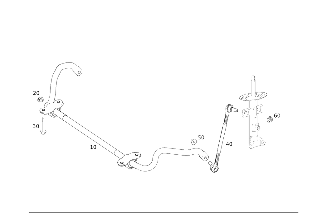 212-320-25-89-64 - Torsion Bar Linkage 2006-2018 Mercedes