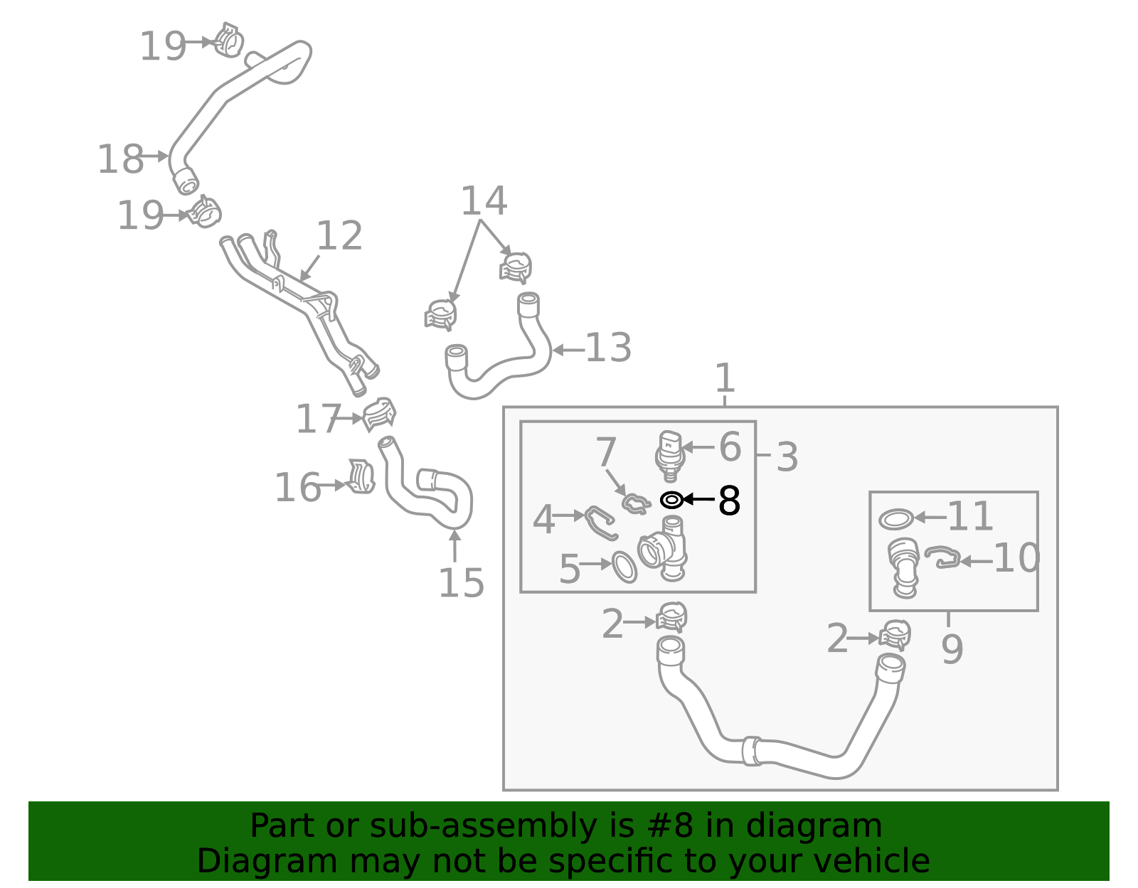 2013-2025 Volkswagen Engine Coolant Temperature Sensor O-Ring WHT-002 ...