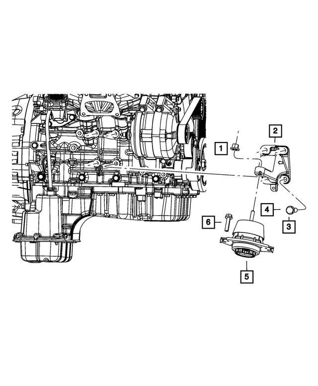 6102122AA - 3.6L Gas; Engine: Hex Head Bolt And Washer, Mounting for Mopar Image