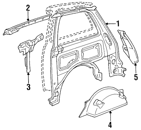Inner Structure for 1992 Toyota Previa #0