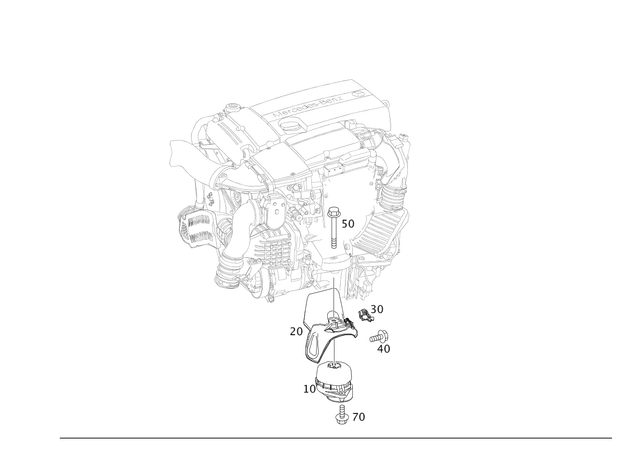 2122410934 - Engine Suspension: Screening Plate for Mercedes-Benz Image image