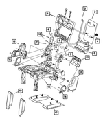 1UT05BD1AA - : Recliner Seat Cover, Inboard for Mopar Image