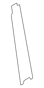 76513BE000 - Body: Black Out Tape for Hyundai: Kona, Kona Electric Image