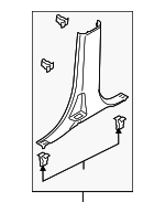 FL3Z1624346AF - Body: Lower Center Pillar Trim for Ford: F-150, F-250 Super Duty, F-350 Super Duty, F-450 Super Duty Image