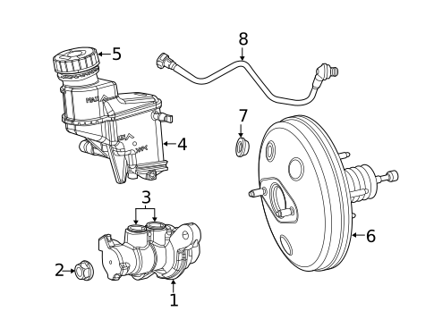Master Cylinder - Components On Dash Panel for 2018 Fiat 500L #0