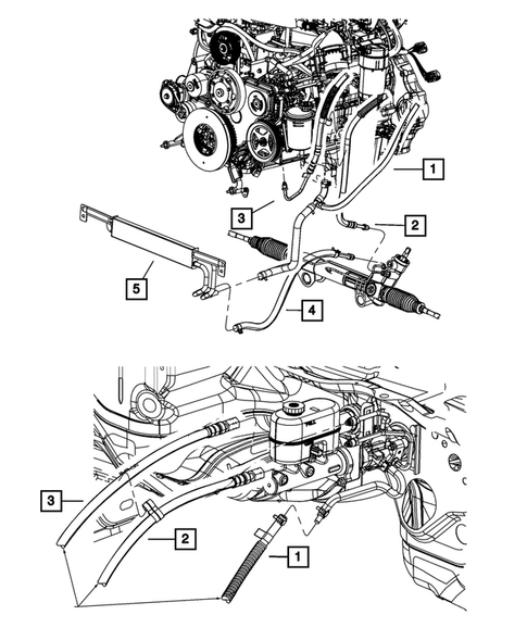 Power Steering Hoses for 2012 Ram 2500 #2