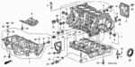11000RNA811 - Engine: BLOCK ASSY., CYLINDER (DOT) for Honda Image