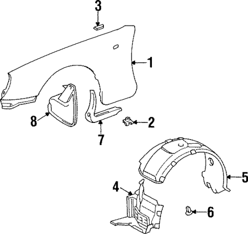 Fender & Components for 1998 Toyota Supra #0