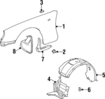 5380114880 - Body: Fender for Toyota: Supra Image