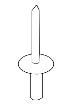 N90465201 - Body: End Plate Rivet for Audi: A8 Quattro, S8 Image