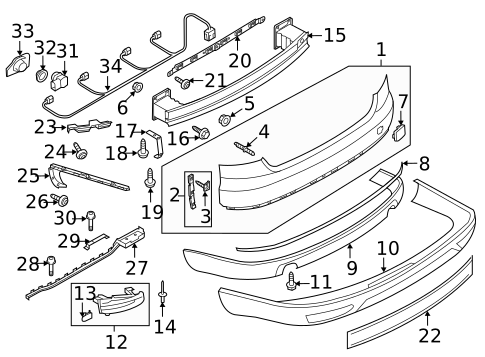 Bumper & Components - Rear for 2013 Audi A8 Quattro #0