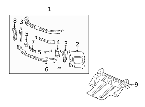Radiator Support for 2007 Isuzu i-370 #0