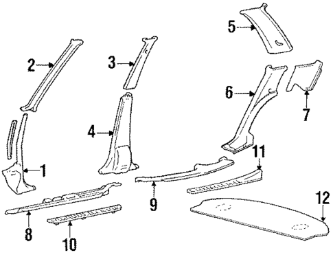Interior Trim for 1985 Mitsubishi Galant #0