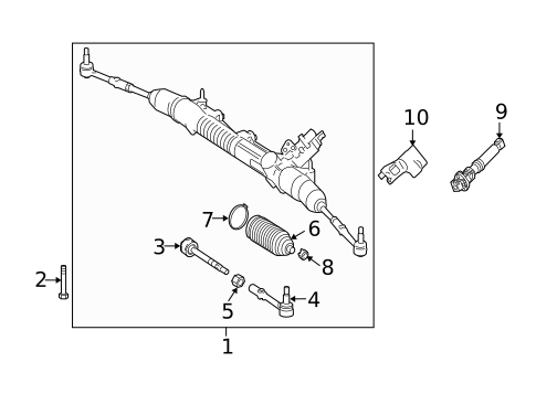 Steering Gear & Linkage for 2009 Mercedes-Benz CL 550 #0