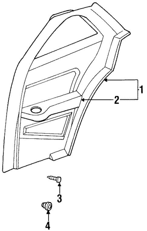Interior Trim - Quarter Panels for 1995 Buick Skylark #0