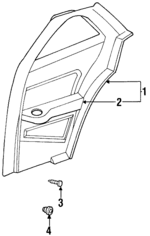 22573692 - Body: Lock Pillar Trim Retainer for GM Image
