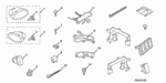 9391325320 - Accessory Components: SCREW, TAPPING (5X14) (PO) for Honda Image