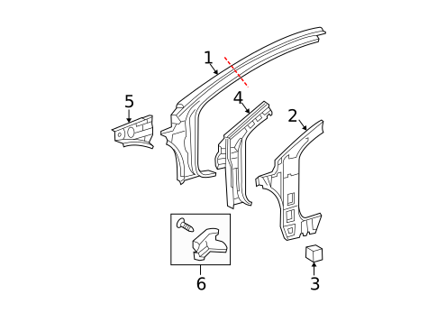 Hinge Pillar for 2007 Scion tC #0