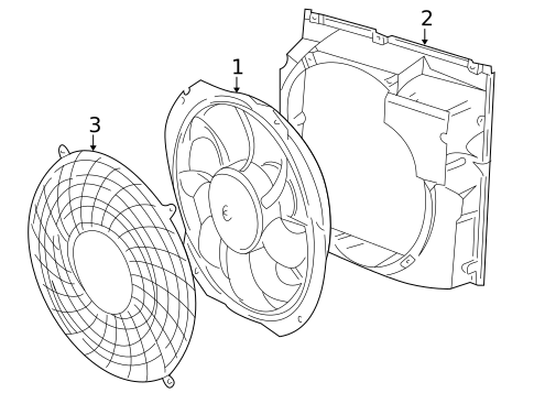 Condenser Fan for 1998 BMW Z3 #0