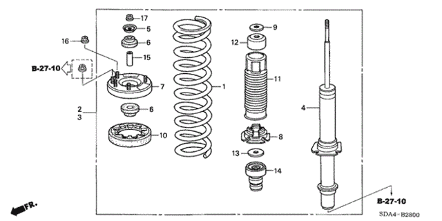Front Shock Absorber for 2006 Honda Accord #0