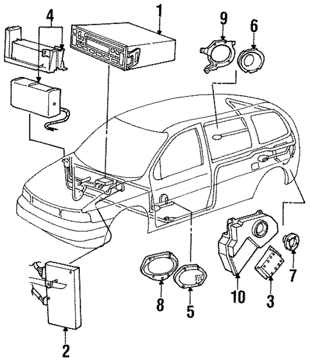 F2AZ18B849B - Body: Amplifier for Ford: Thunderbird, Windstar Image