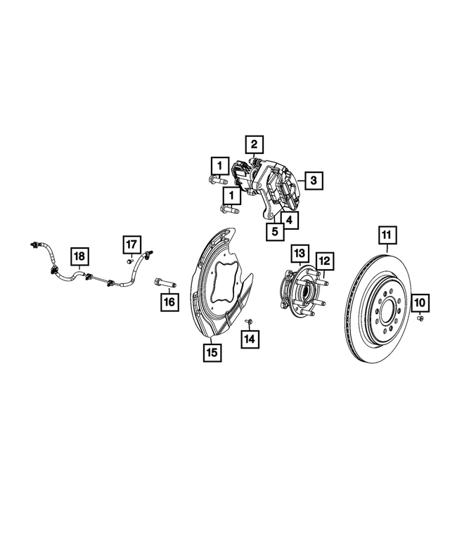 68422141AA - Brakes: Brake Hub And Bearing, Right Rear for Mopar Image