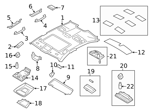 Interior Trim - Roof for 2013 BMW 750Li #1